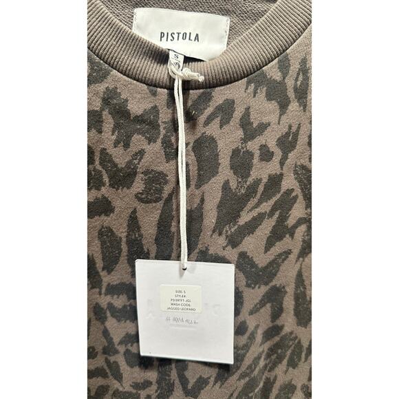 Pistola Women’s Jagged Leopard Print Pullover Sweatshirt - Picture 6 of 8
